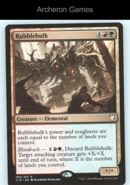 Rubblehulk 189 R MTG Card Commander 2018