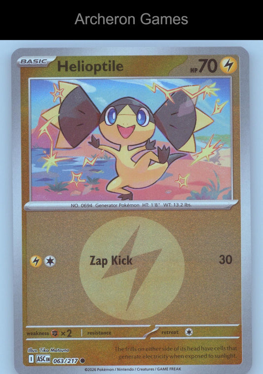Pokemon Card Helioptile (Quick Ball) ASC 063/217 C Ascended Heroes Reverse Holo