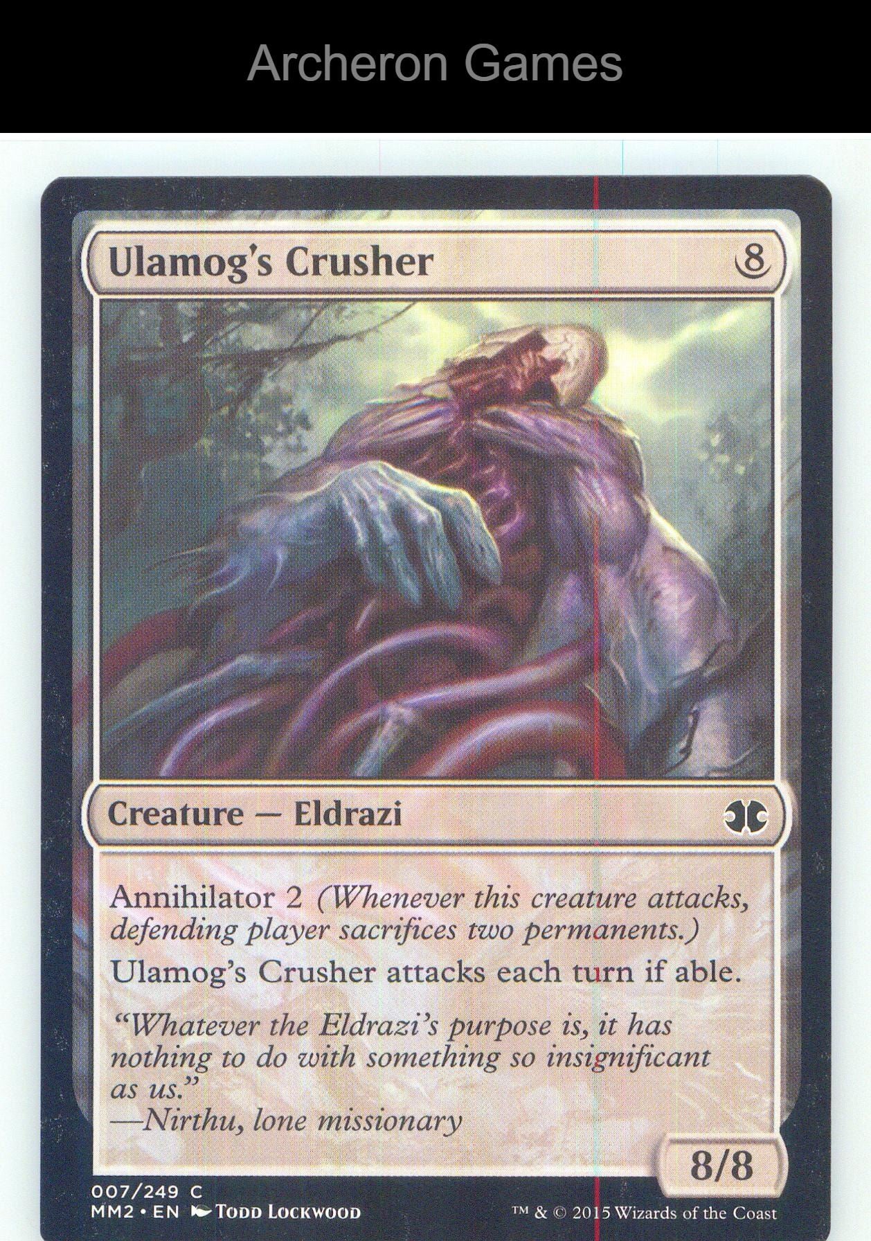 Ulamog's Crusher MM2 7 C MTG Card NM/EX+