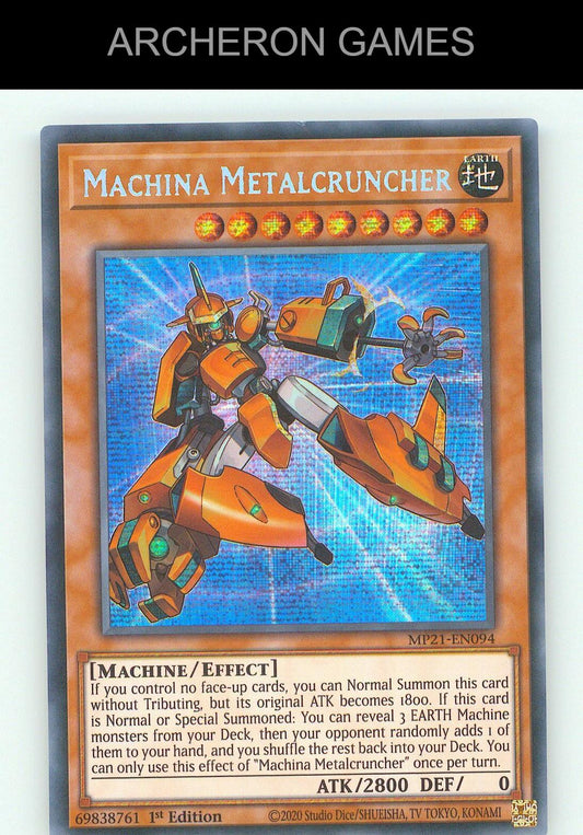 Machina Metalcruncher SEC YUGIOH Card