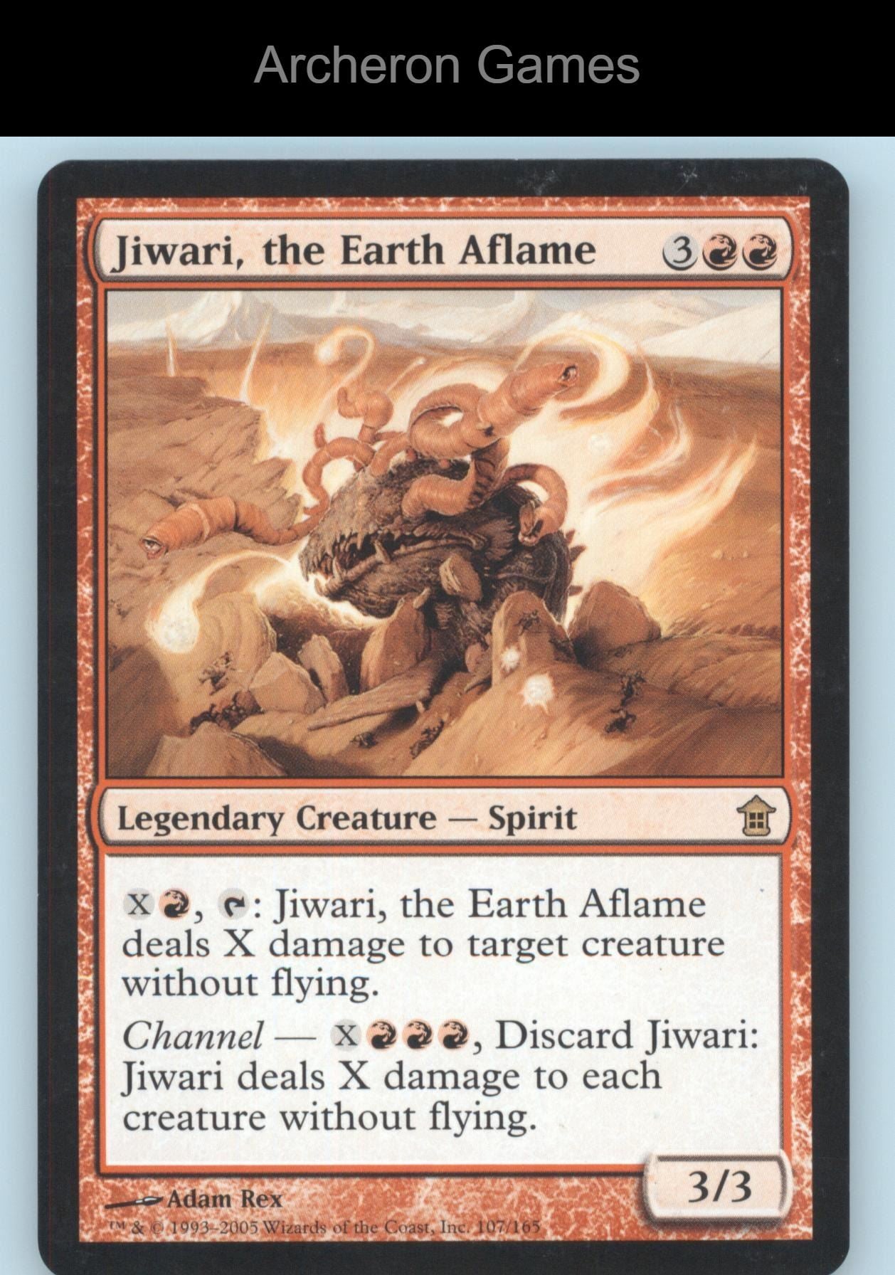 Jiwari, the Earth Aflame 107 R MTG Card Saviors of Kamigawa