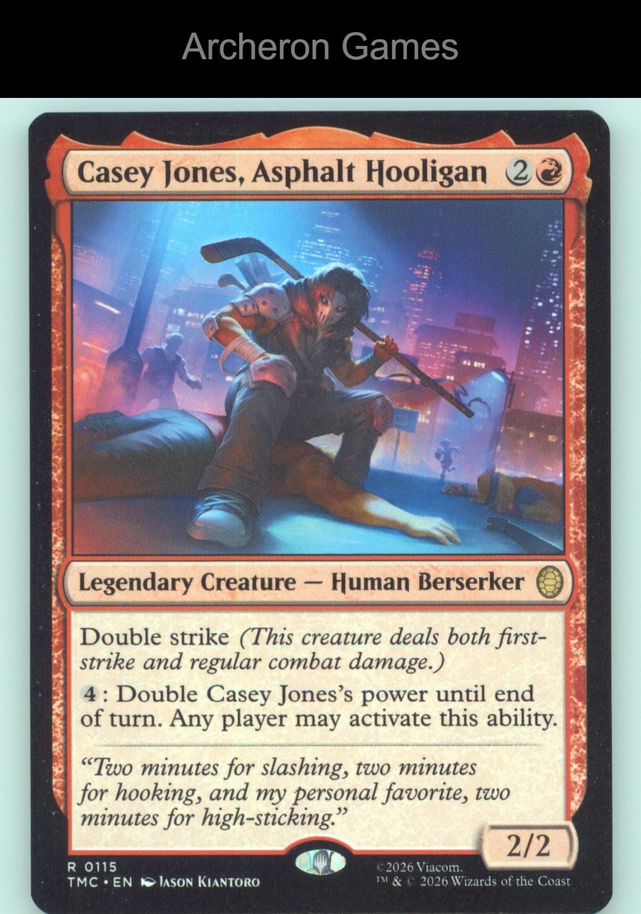 Casey Jones, Asphalt Hooligan TMC 115 MTG Commander:Teenage Mutant Ninja Turtles