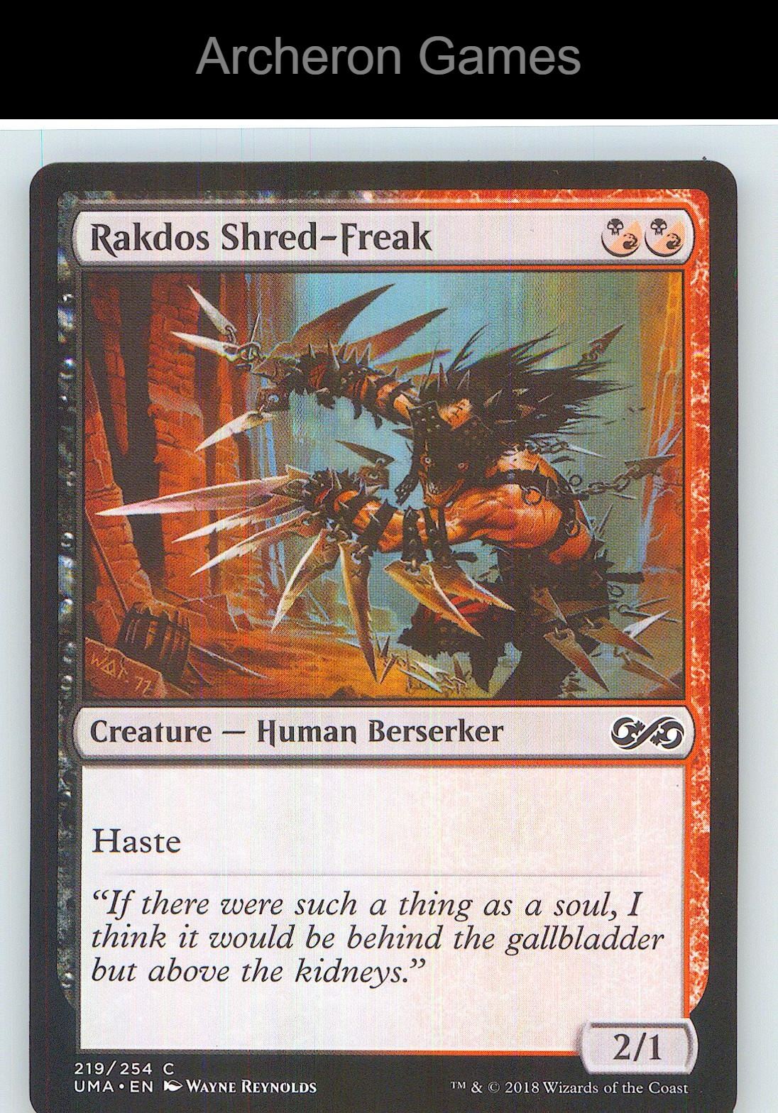 Rakdos Shred-Freak UMA 219 C MTG Card NM/EX+