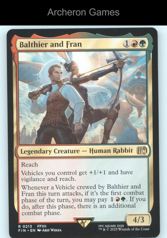 Balthier and Fran 213 R MTG Card FINAL FANTASY
