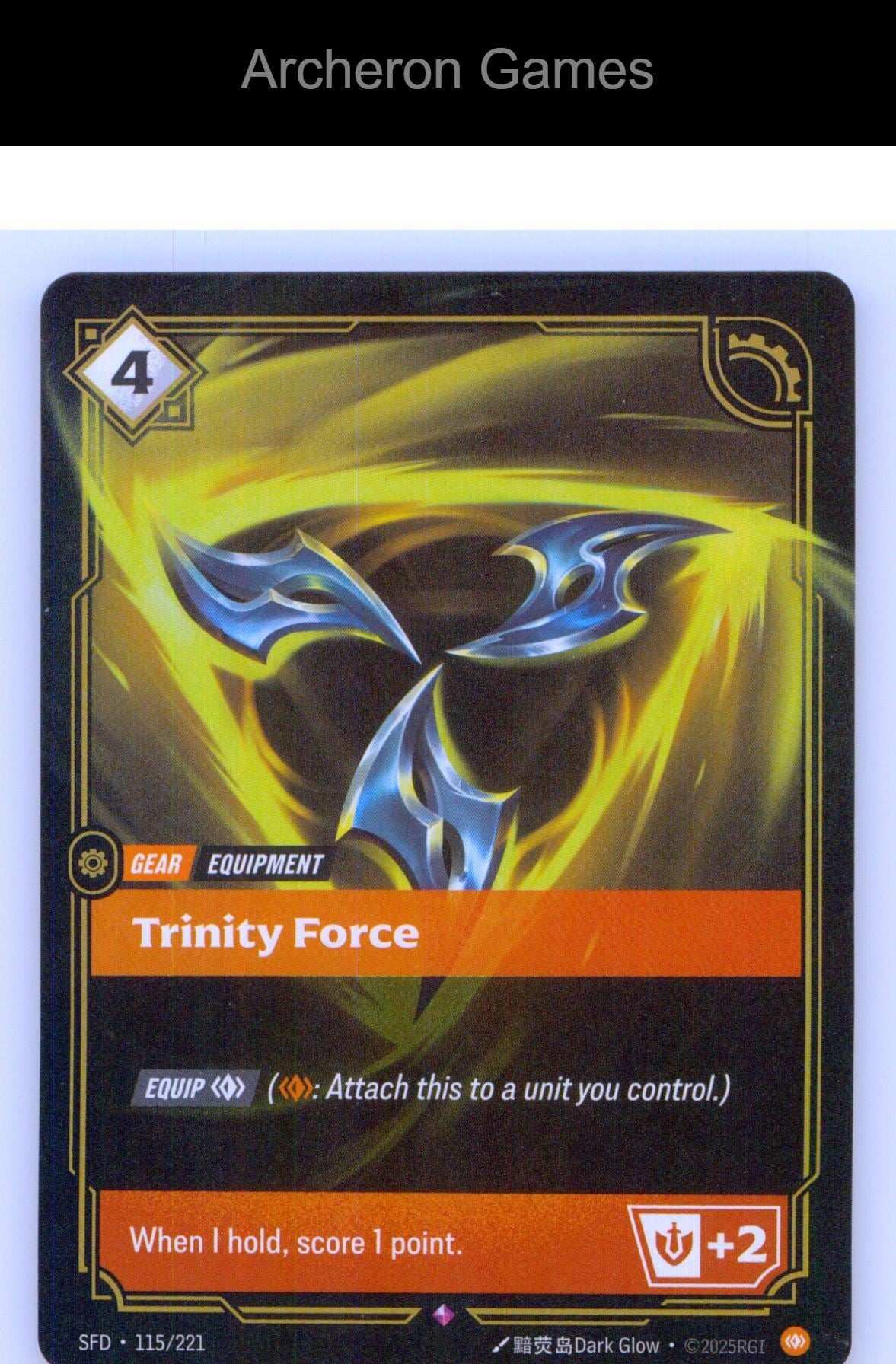 Trinity Force SFD 115/221 R Spiritforged Riftbound Card