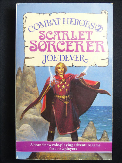 Combat Heroes: Scarlet Sorcerer by Joe Dever 1st ed - Vintage Adventure Novel Softback #M2