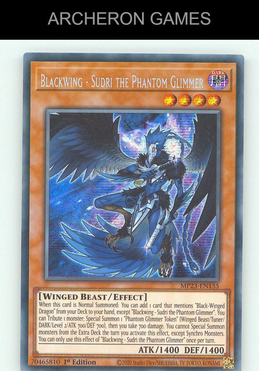 Blackwing - Sudri the Phantom Glimmer SEC YUGIOH Card