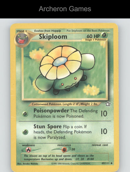 Pokemon Card Skiploom N1 49/111 UC Neo Genesis Unlimited