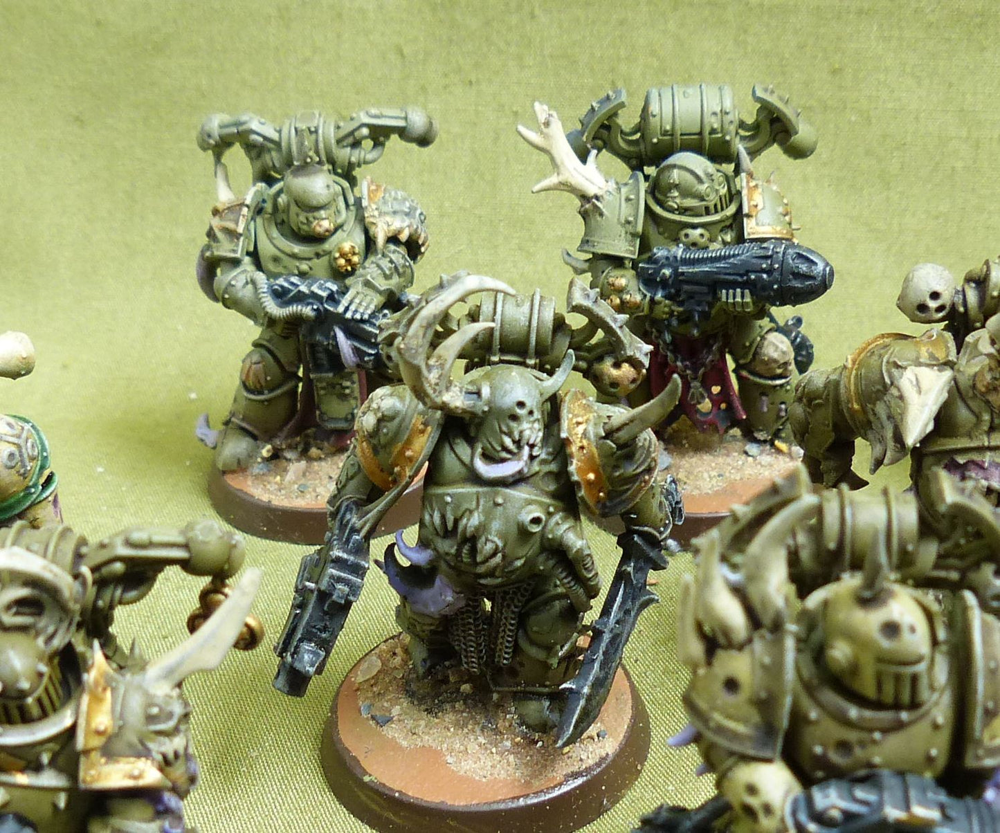 Plague Marines set of 10 painted - Death Guard - Warhammer 40K #FE