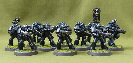 Legion MKVI Tactical Squad with Upgrades painted - Iron Hands - Warhammer Horus Heresy #AN