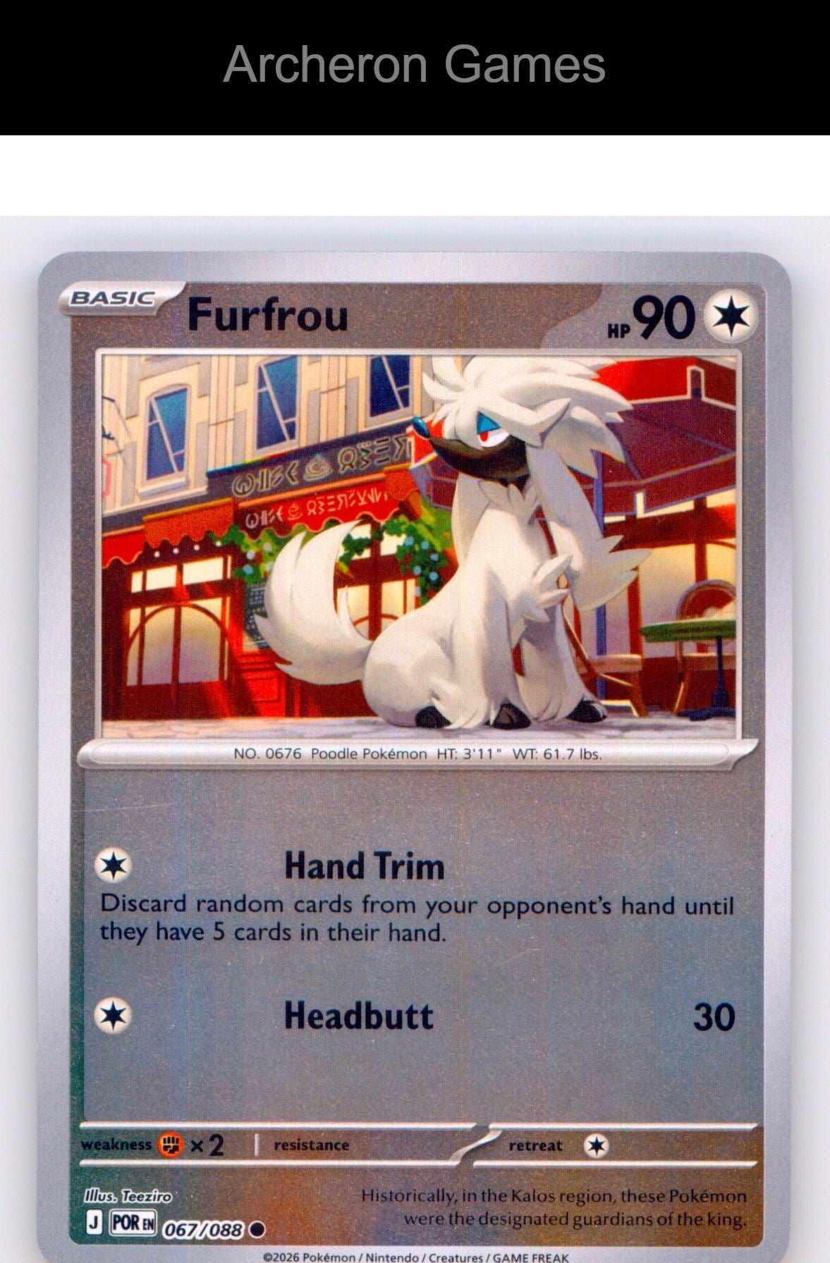 Pokemon Card Furfrou ME03 067/088 C Perfect Order Reverse Holo