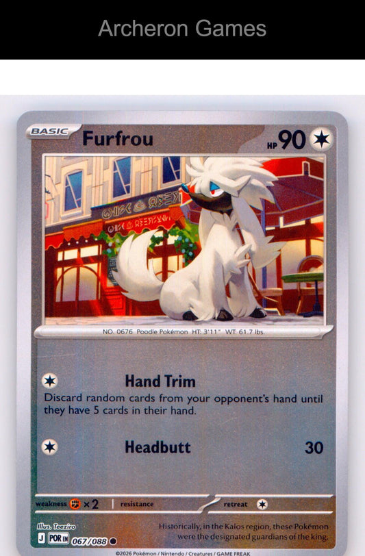 Pokemon Card Furfrou ME03 067/088 C Perfect Order Reverse Holo