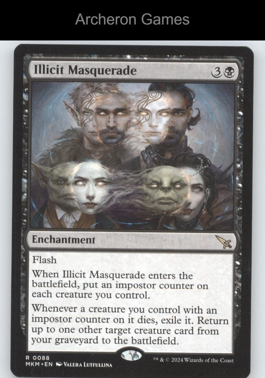 Illicit Masquerade 88 R MTG Card Promo Pack: Murders at Karlov Manor