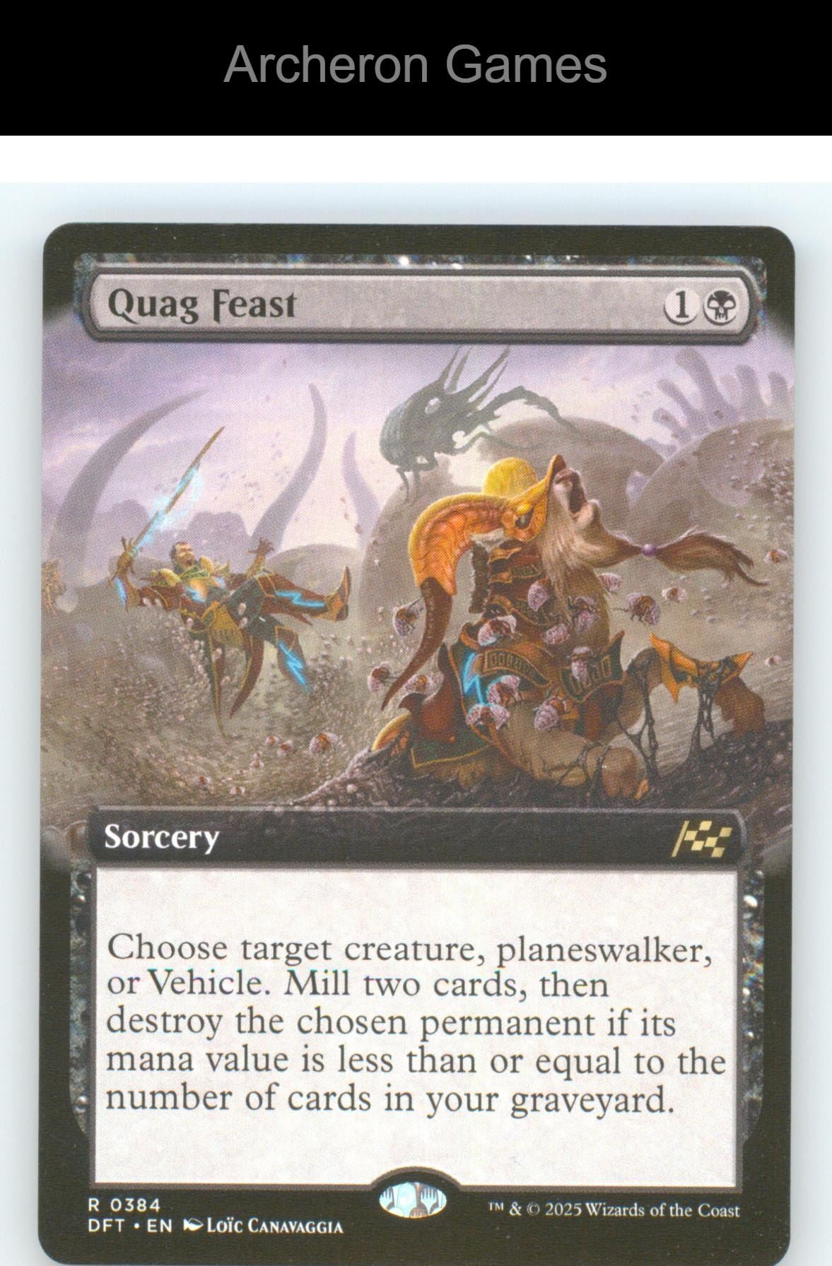Quag Feast (Extended Art) DFT 384 R MTG Card NM/EX+