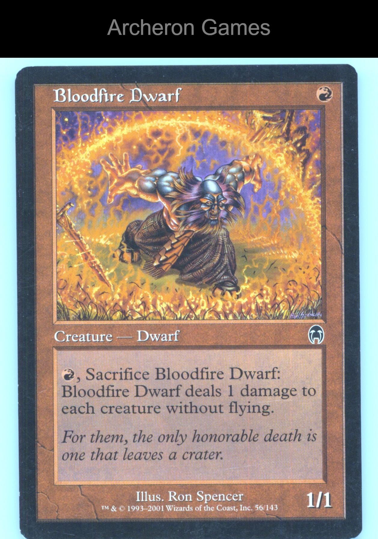 Bloodfire Dwarf 56 C MTG Card Apocalypse