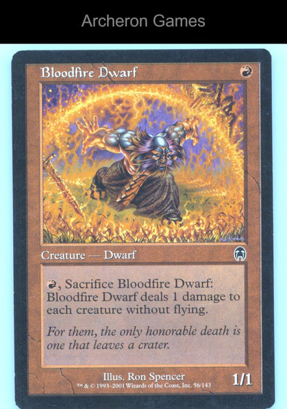 Bloodfire Dwarf 56 C MTG Card Apocalypse