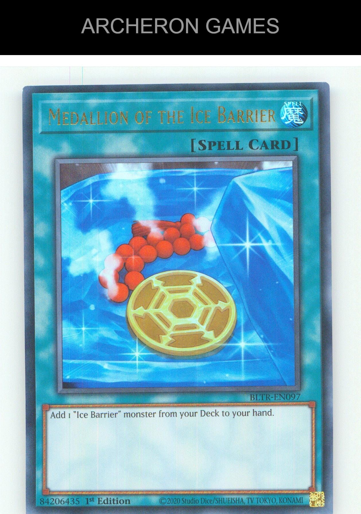 Medallion of the Ice Barrier UR YUGIOH Card 1st Edition