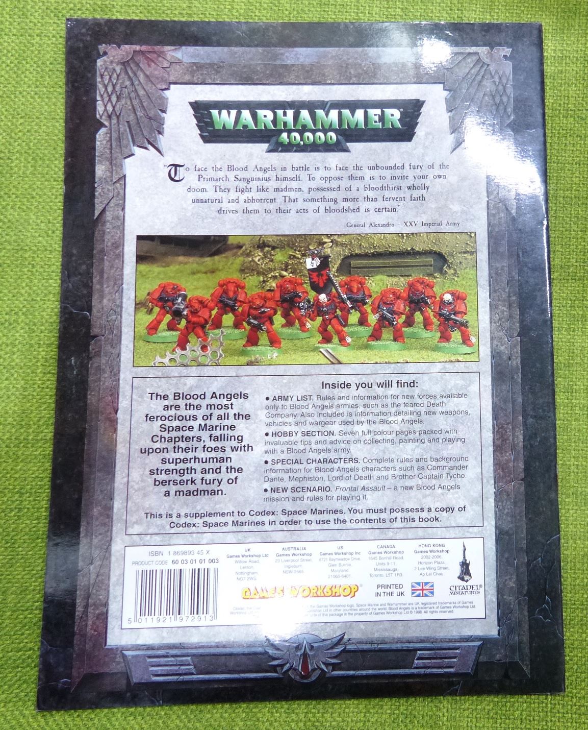 Blood Angels Codex Softback Book - Warhammer AoS 40k #9D