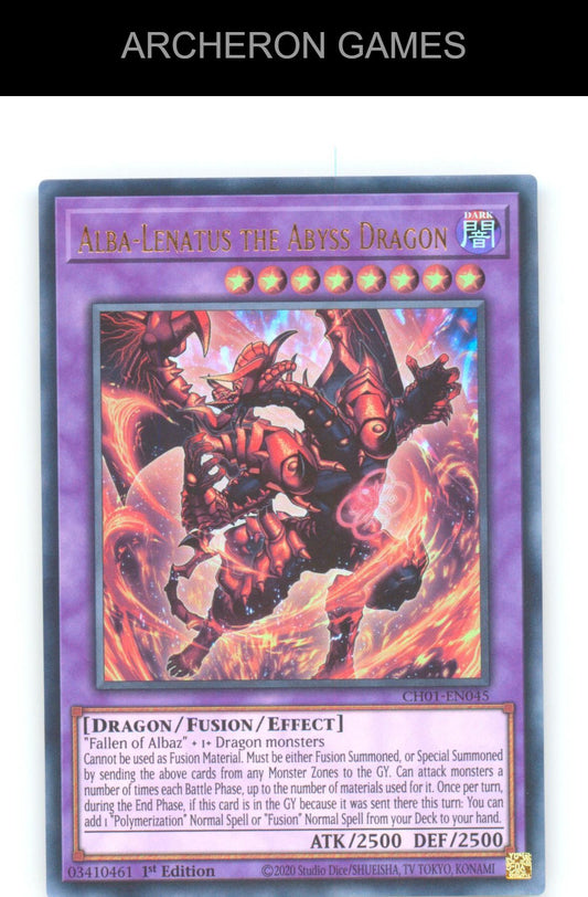 Alba-Lenatus the Abyss Dragon Ultra Rare YUGIOH Card 1st Edition