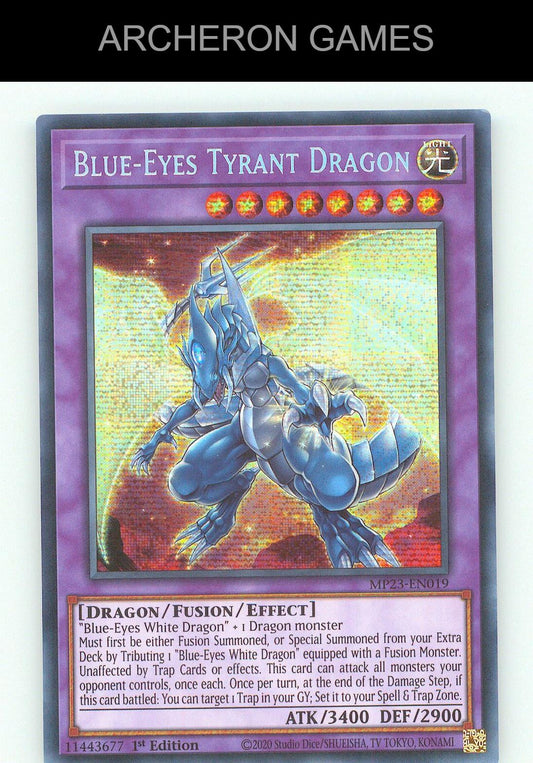Blue-Eyes Tyrant Dragon SEC YUGIOH Card