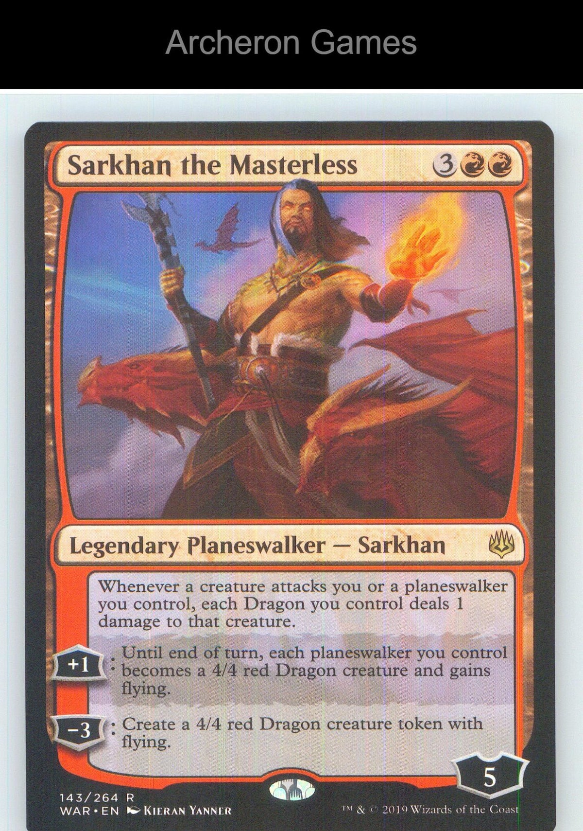 Sarkhan the Masterless WAR 143 R MTG Card NM/EX+