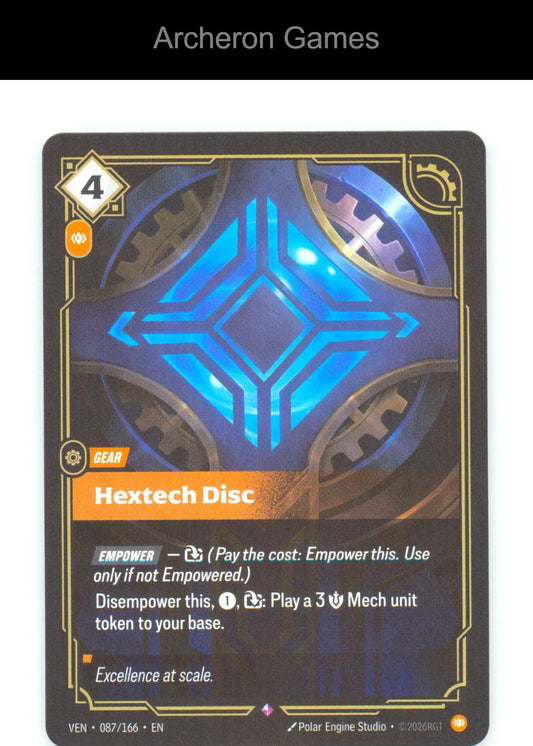 Hextech Disc VEN 087/166 R Vendetta Riftbound Card Foil