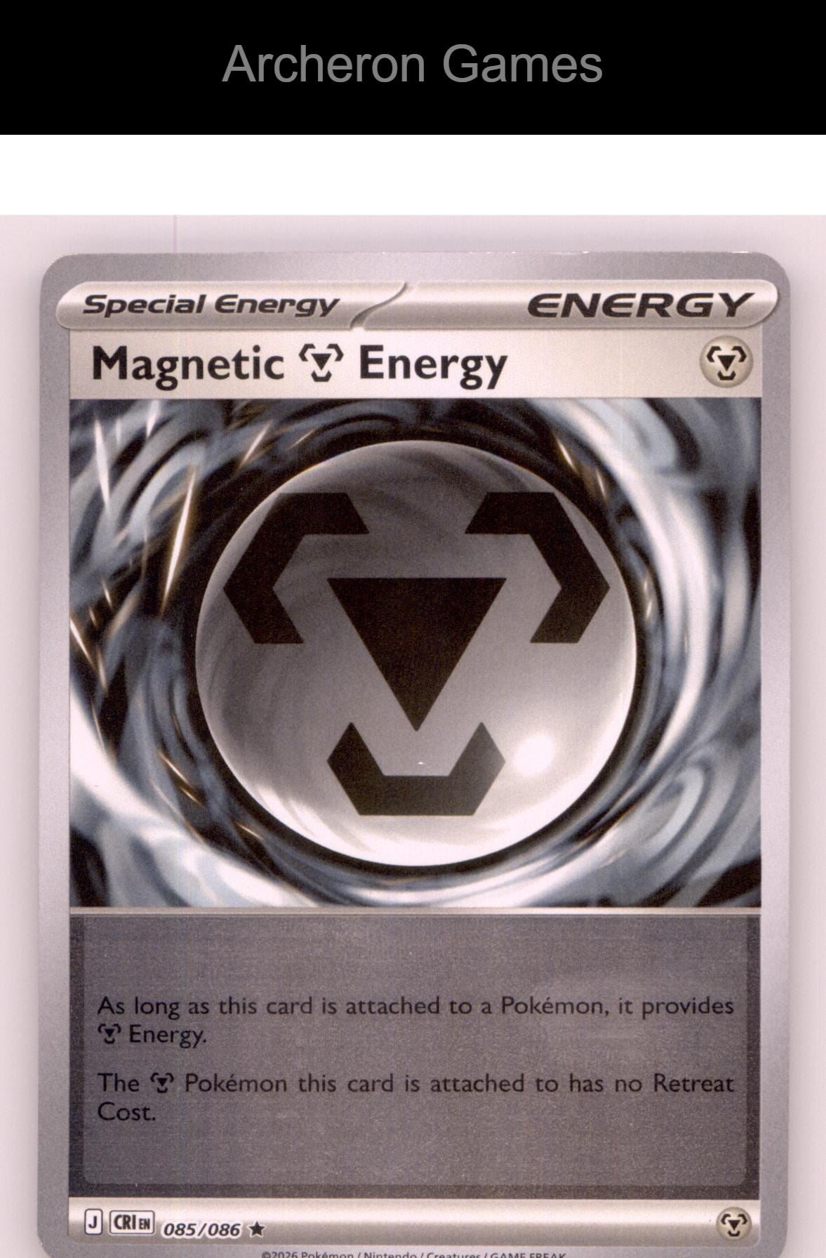 Pokemon Card Magnetic M Energy ME04 085/086 R Chaos Rising Reverse Holo