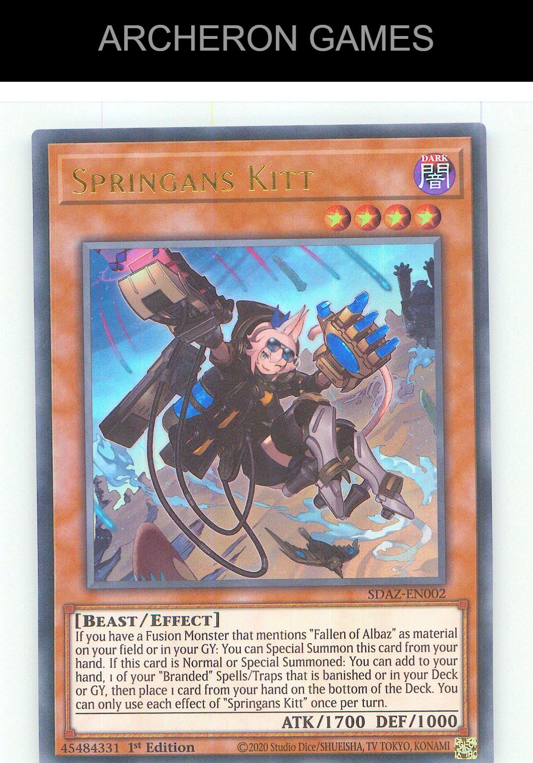 Springans Kitt Ultra Rare YUGIOH Card 1st Edition