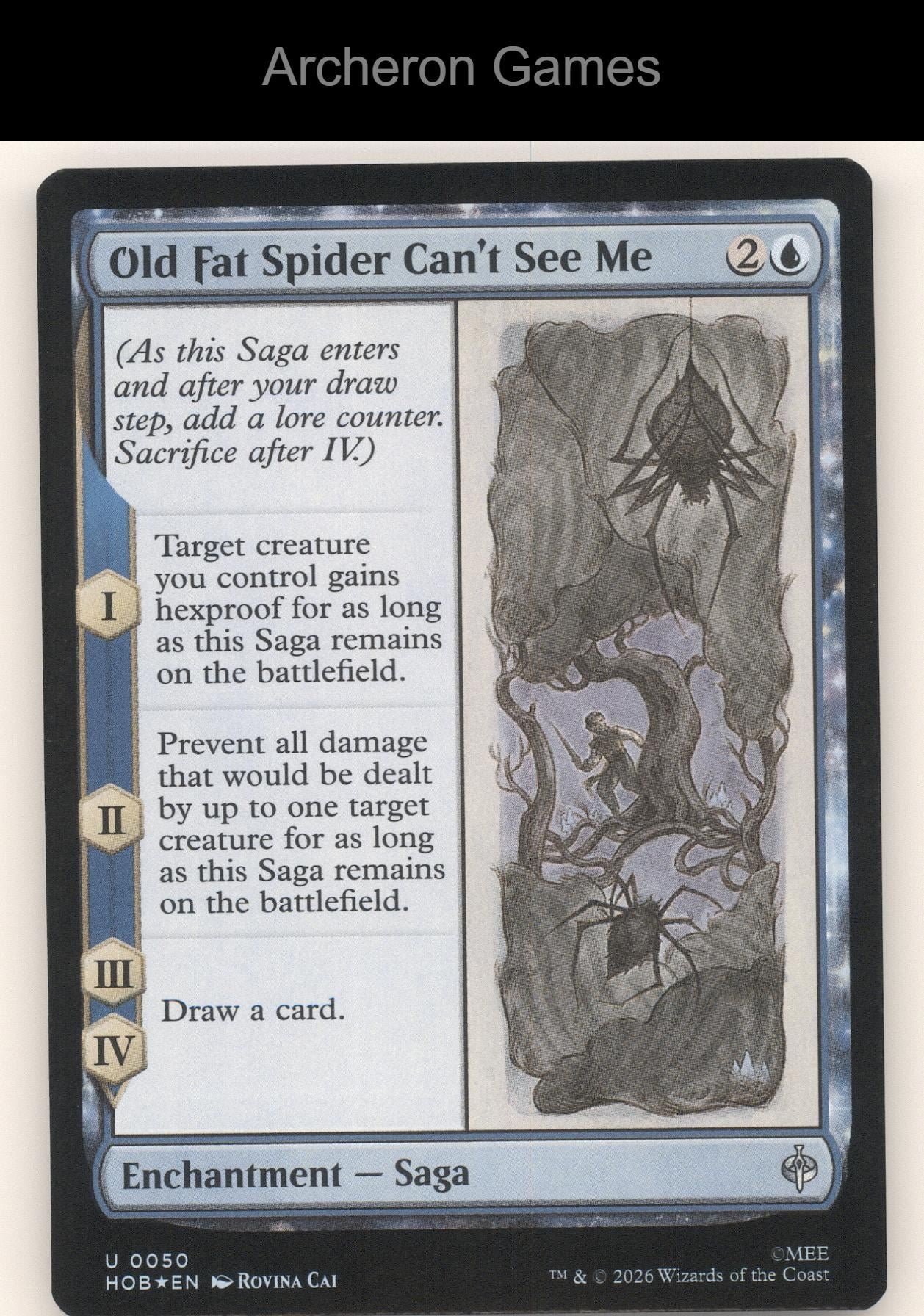 Old Fat Spider Can't See Me HOB 50 UC MTG Card The Hobbit