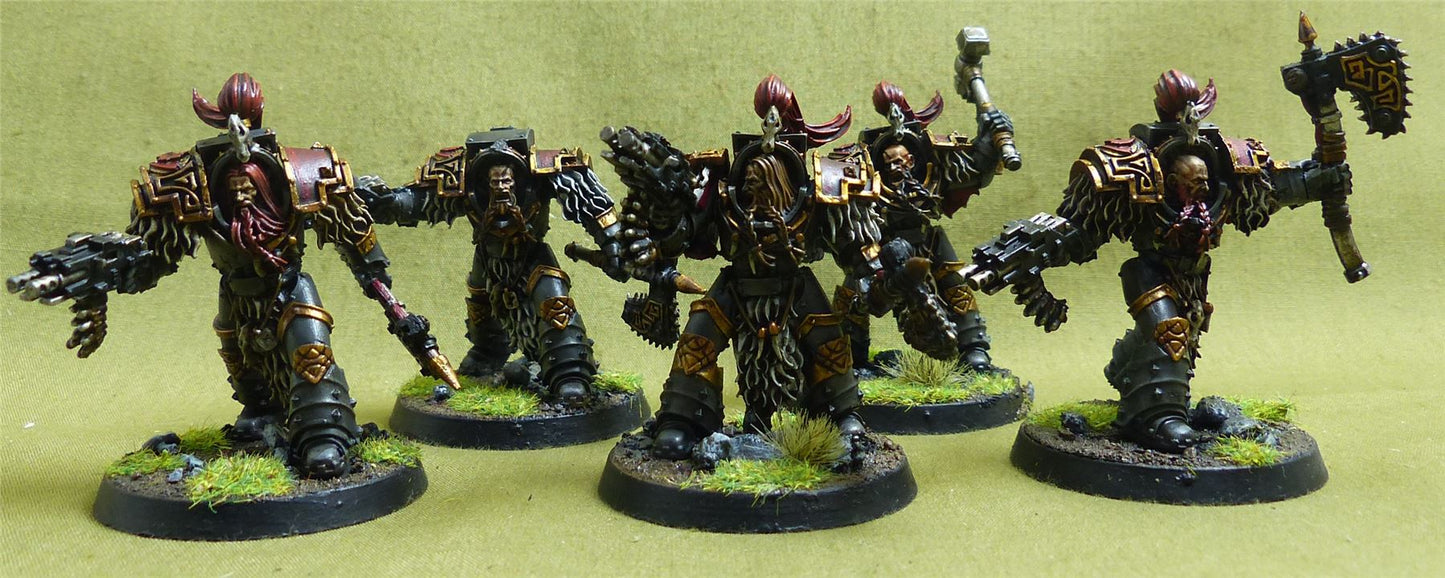 Forge World Varagyr Terminators painted - Space Wolves - Warhammer Horus Heresy #4XD