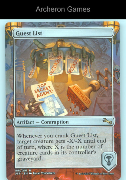 Guest List 186 R MTG Card Unstable