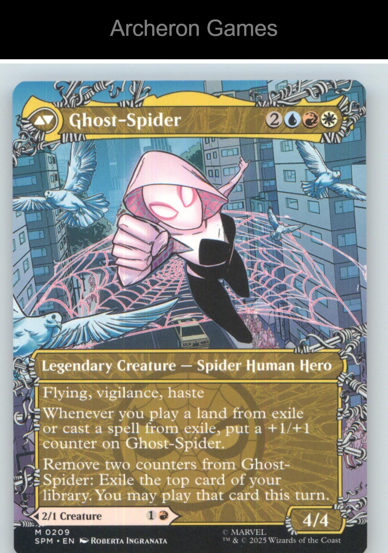 Gwen Stacy (0209) (Borderless) SPM 209 Mythic MTG Card NM/EX+