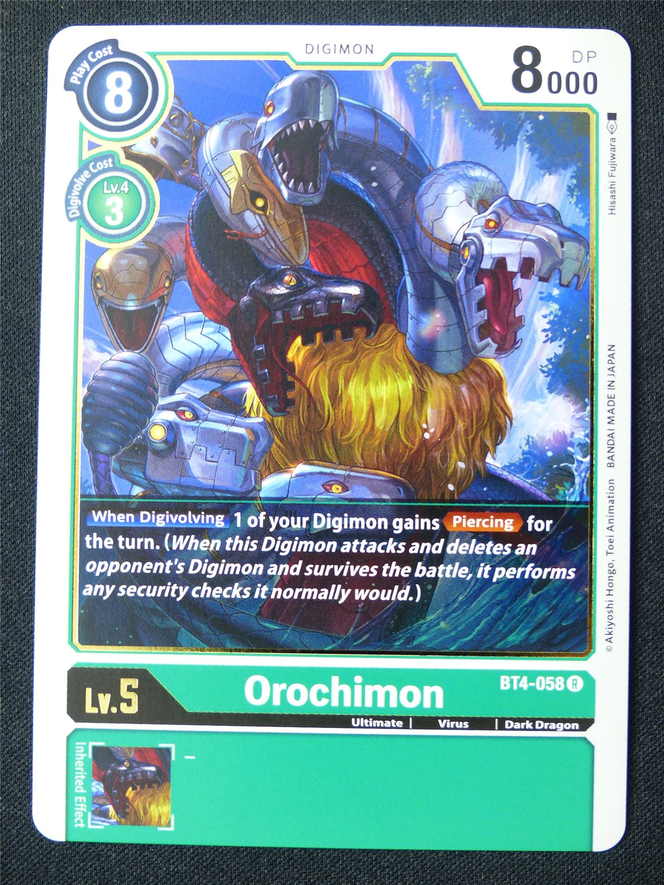 Orochimon BT4-058 R - Digimon Card #18Y