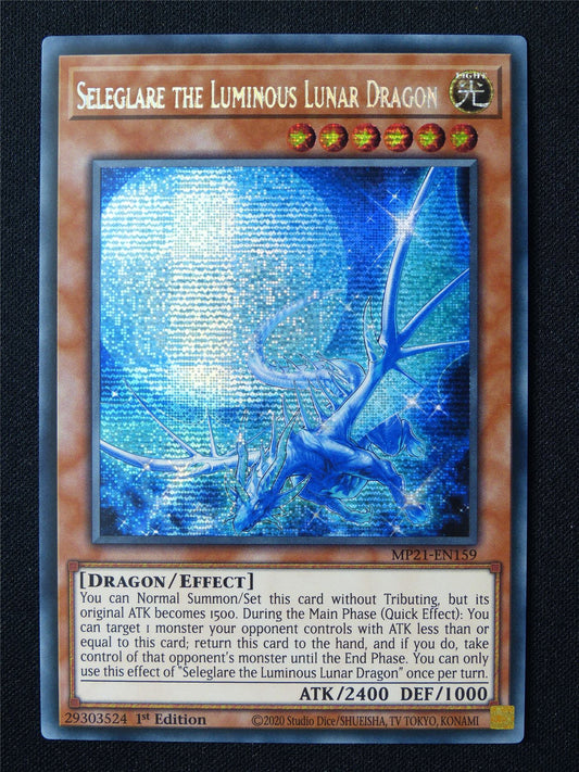 Seleglare the Luminous Lunar Dragon MP21 Secret Rare - 1st ed Yugioh Card #6S