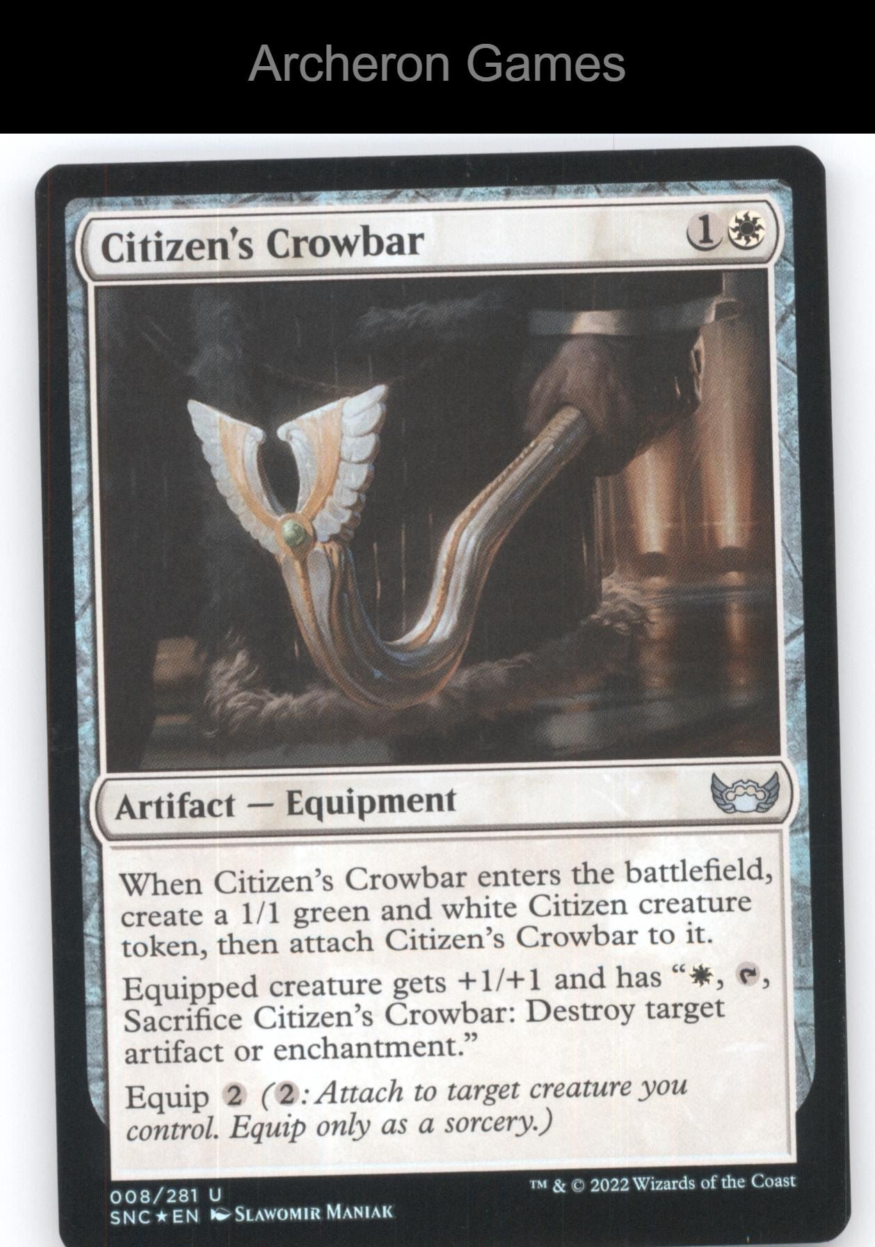 Citizen's Crowbar 8 UC MTG Card Streets of New Capenna