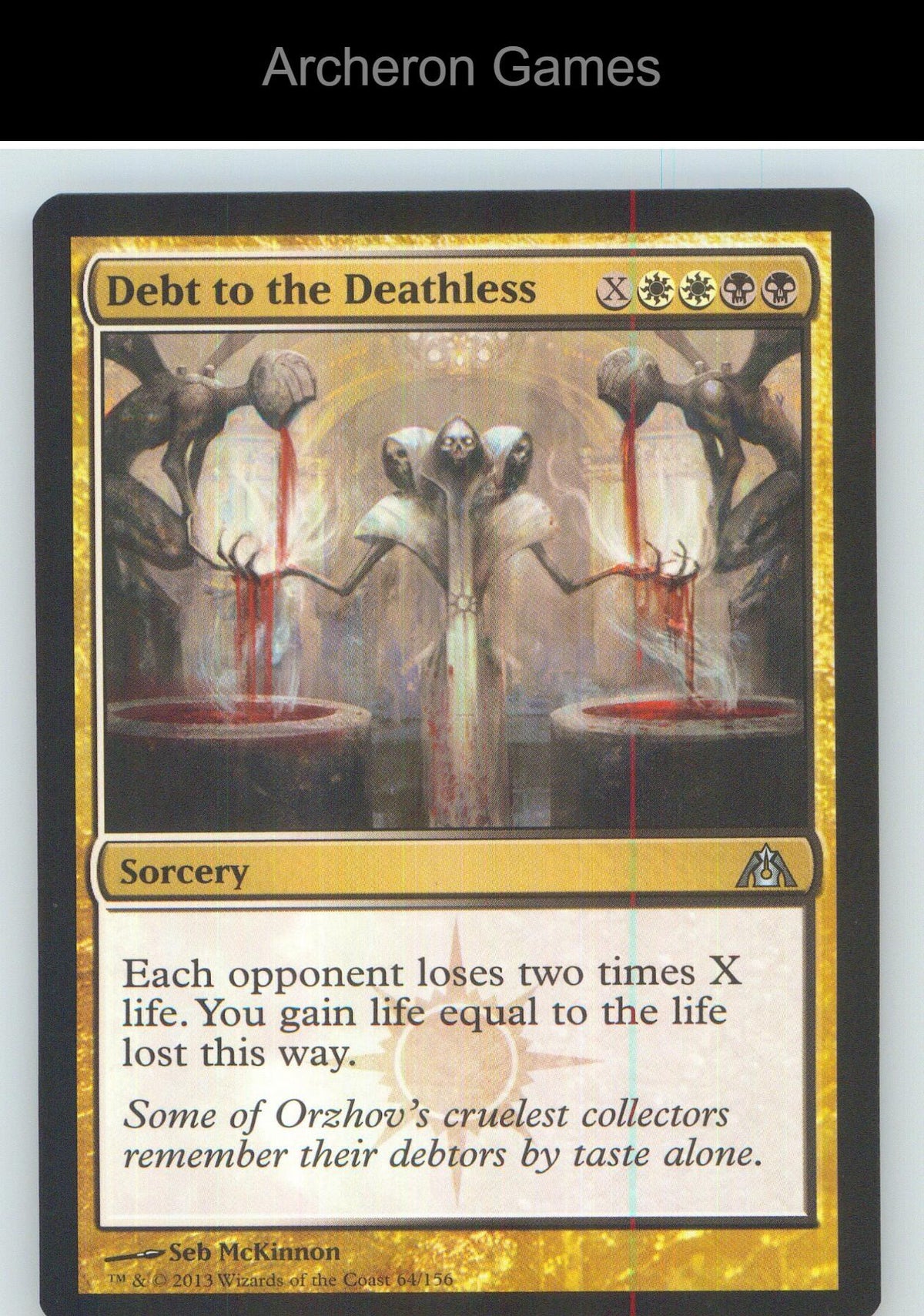 Debt to the Deathless DGM 64 UC MTG Card NM/EX+