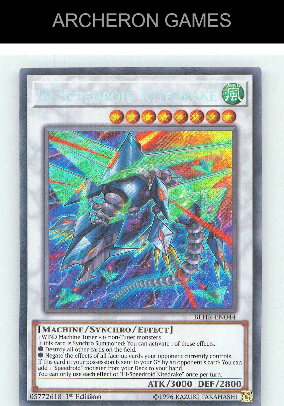 Hi-Speedroid Kitedrake SEC YUGIOH Card 1st Edition