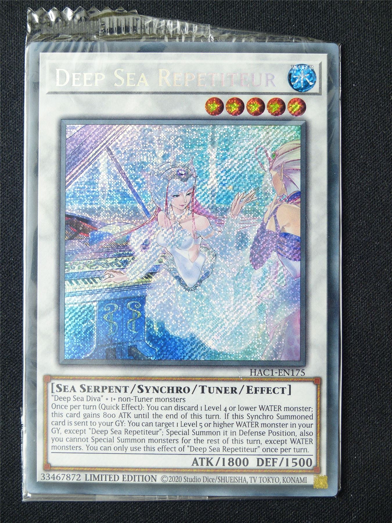 Deep Sea Repetiteur HAC1 Secret Rare sealed - 1st ed Yugioh Card #55T