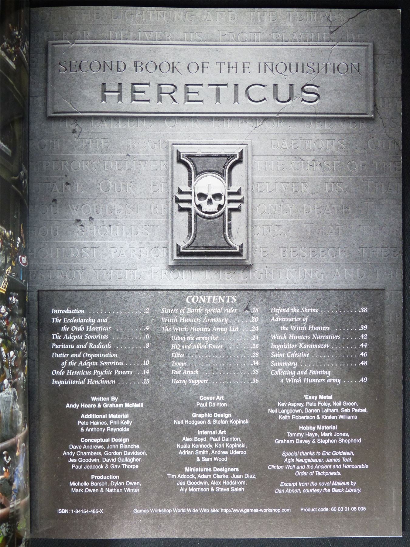 Witch Hunters Codex 2003 Softback - Warhammer 40K #1P9