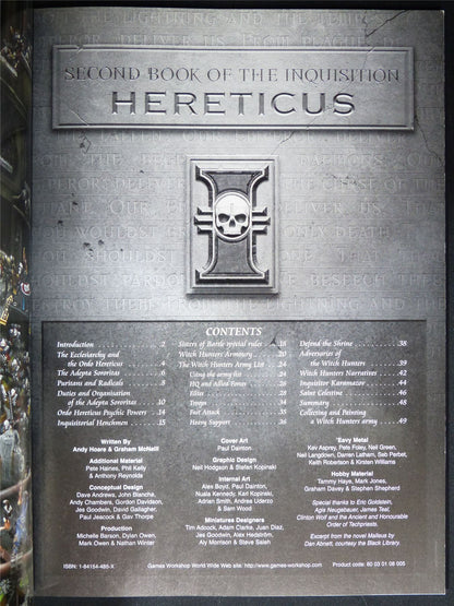 Witch Hunters Codex 2003 Softback - Warhammer 40K #1P9