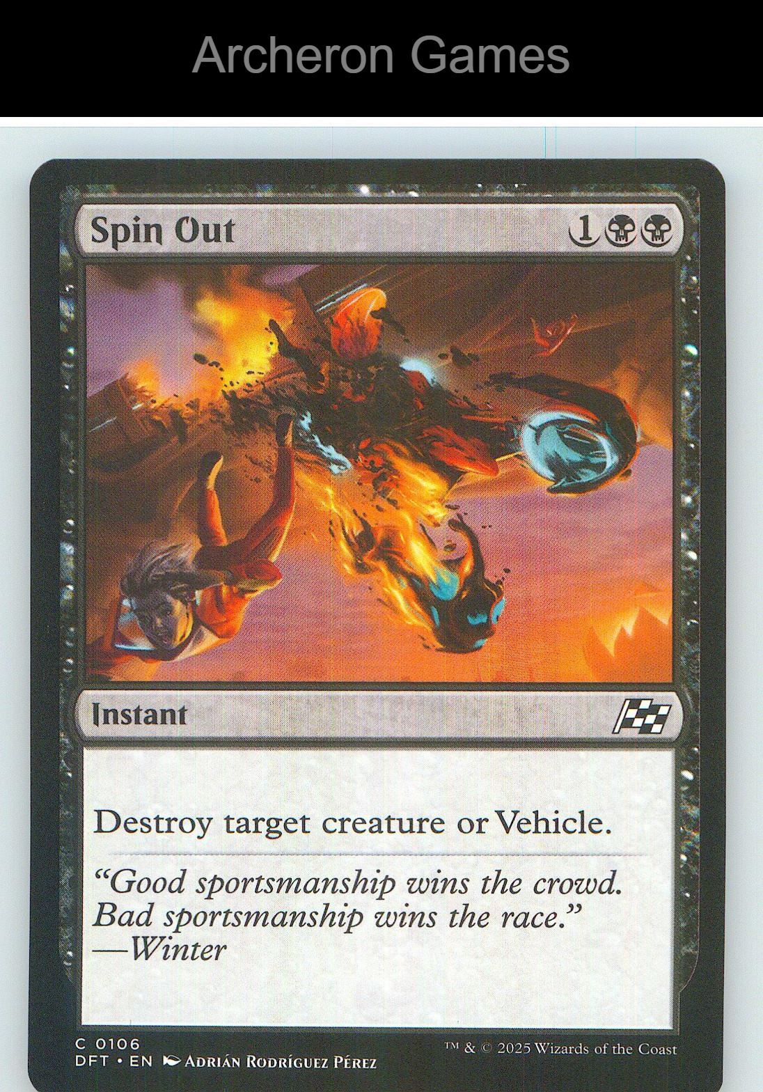 Spin Out DFT 106 C MTG Card NM/EX+