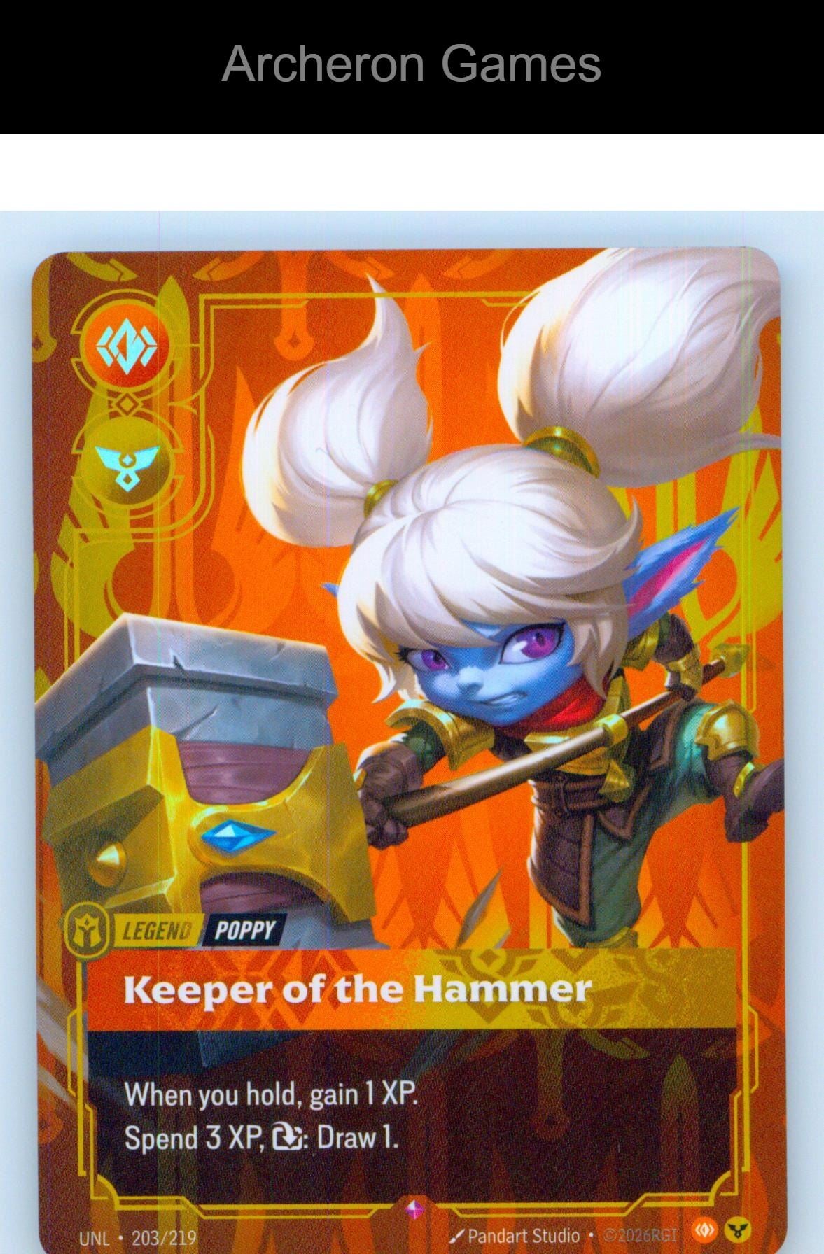 Poppy - Keeper of the Hammer UNL 203/219 R Unleashed Riftbound Card