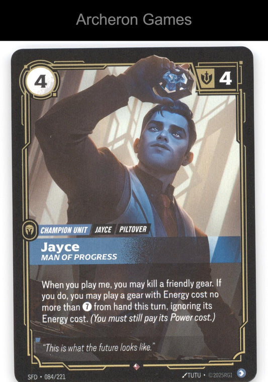 Jayce - Man of Progress SFD 084/221 R  Card Spiritforged