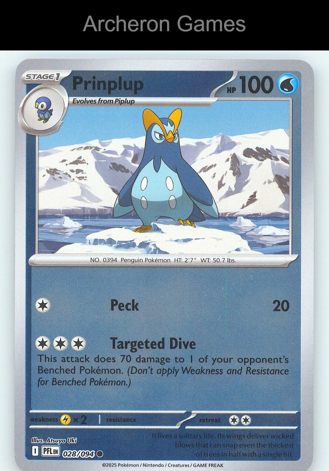 Pokemon Card Prinplup PFL 028/094 C Phantasmal Flames Reverse Holo