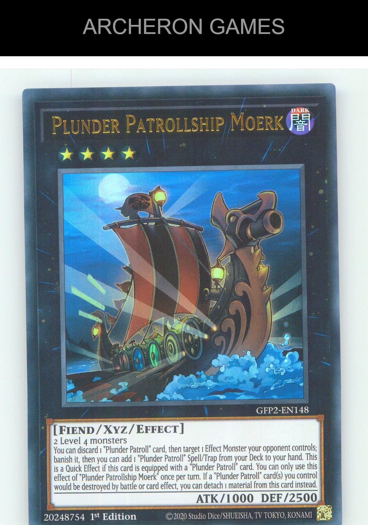 Plunder Patrollship Moerk UR YUGIOH Card 1st Edition