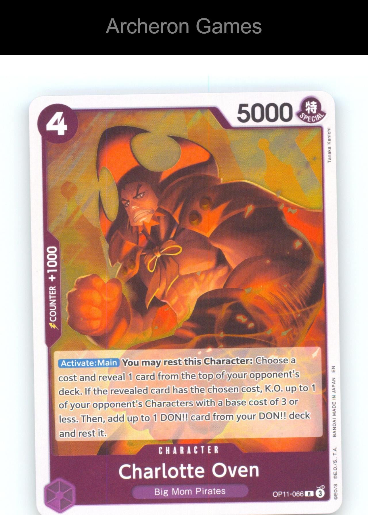 Charlotte Oven OP11-066 R One Piece Card NM/EX+ Foil