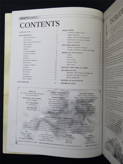 Warhammer Armies: Dark Elves 6th Edition Softback - Warhammer Old World #1H4