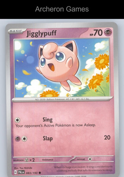 Pokemon Card Jigglypuff PAL 083/193 C Paldea Evolved