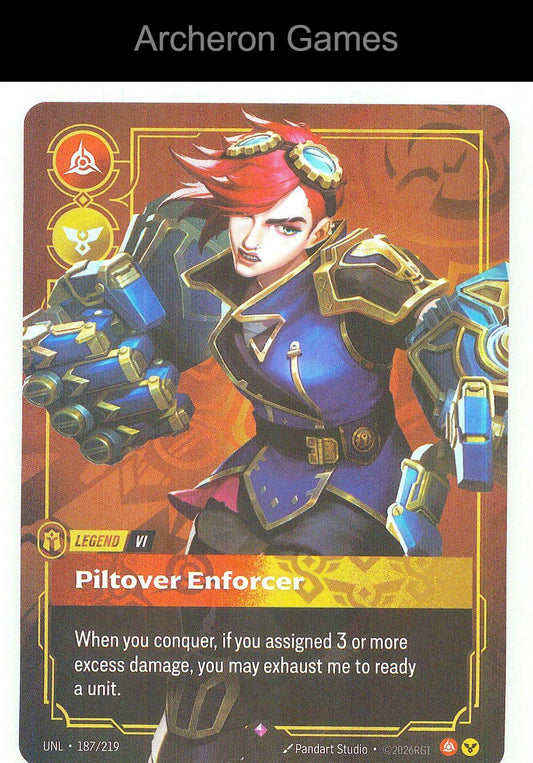 Vi - Piltover Enforcer UNL 187/219 R Unleashed Riftbound Card