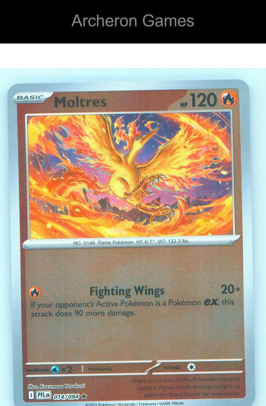 Pokemon Card Moltres PFL 014/094 R Phantasmal Flames Holo